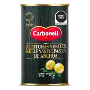 Aceitunas Carbonell Verdes Rellenas de Anchoa 340g