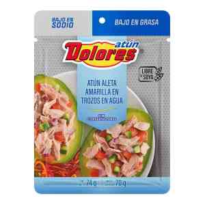 Atún Dolores aleta amarilla en agua 74 g