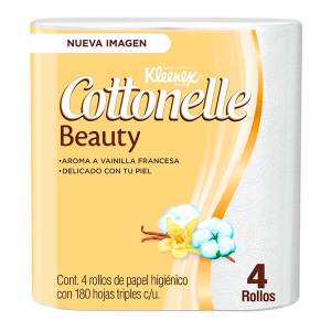 Papel Higiénico Kleenex Cottonelle Beauty 4 Rollos