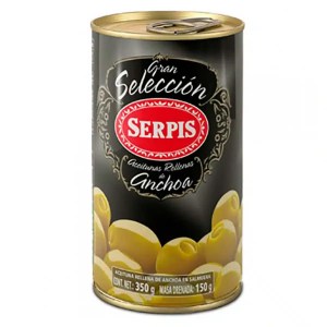 Aceitunas Serpis Gran Selección Rellenas de Anchoa 350 gr