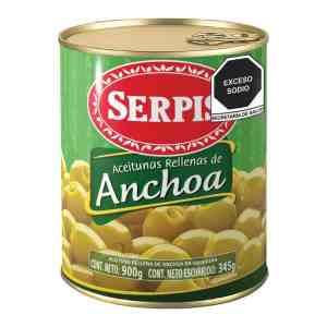 Aceitunas verdes Serpis rellenas de anchoa 900 g