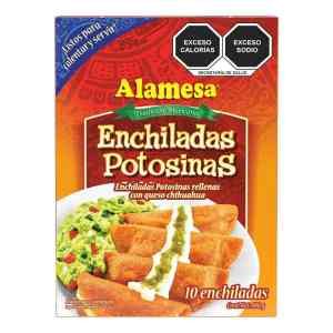 Enchiladas potosinas Alamesa congeladas rellenas con queso chihuahua 400 g