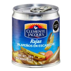 Chiles Clemente Jacques Jalapeños Rajas 220g