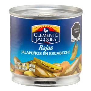 Chiles Clemente Jacques Jalapeños Rajas 380g