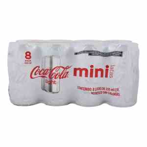 Refresco Coca Cola light mini 8 latas de 235 ml c/u