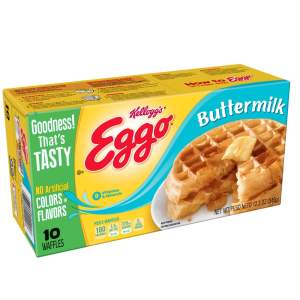 WAFFLE CONGELADO CON MANTEQUILLA EGGO KELLOGGS 10 PACK CAJA 34.9 GRS