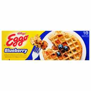 WAFFLE CONGELADO CON MORA AZUL EGGO KELLOGGS 10 PACK CAJA 35 GRS