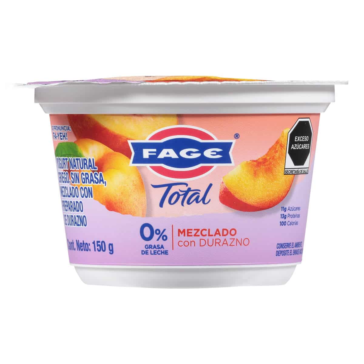 Precios Yogur Griego Batido Durazno Sin Grasa Fage 150 grs Compara y