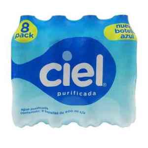 Agua Ciel purificada 8 botellas de 600 ml c/u