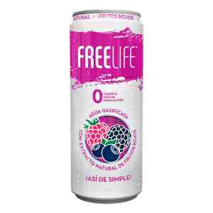 Agua Gasificada Free Life Fru Roj 350ml