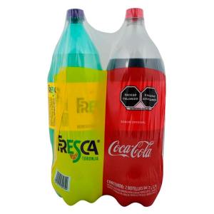 Refresco Coca Cola Original más Refresco Fresca 2L 2 Pack