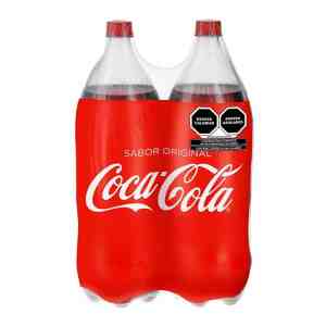 Refresco Coca Cola sabor original 2 botellas de 2 l c/u