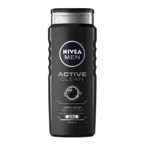 Jabón corporal NIVEA MEN Deep Active Clean hidratnte 3 en 1 para cuerpo, rostro y cabello 500 ml
