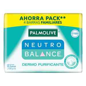 Jabón en Barra Palmolive Neutro Balance Dermo Purificante 4 Piezas 120g
