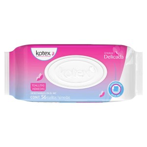 TOALLAS HIGIENE INTIMA KOTEX LIMPIEZA DELICADA 56 PZA