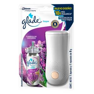 Aromatizante Ambiental Glade Toque Campos de Lavanda Aparato y Repuesto de 9g