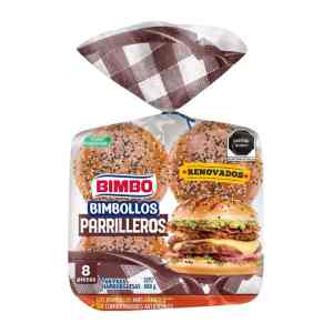 Pan para hamburguesas Bimbo Bimbollos Parrilleros 8pz 688g